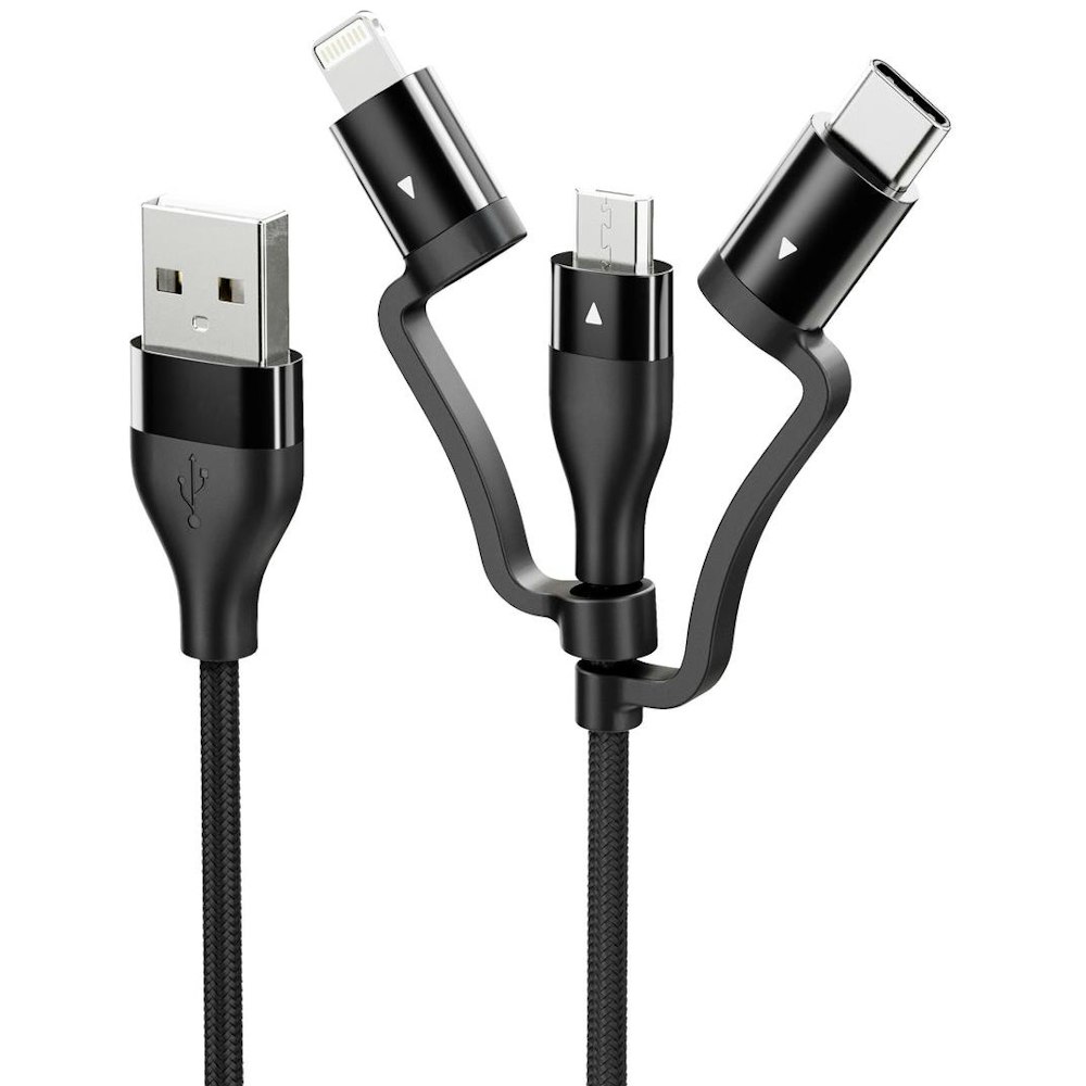 A large main feature product image of ALOGIC Elements 3-in-1 Charge and Sync Combo Cable - 1m