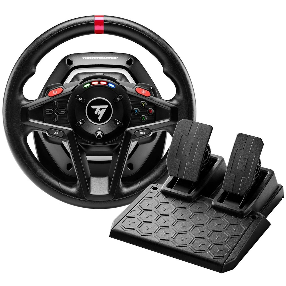 A large main feature product image of Thrustmaster T128 - Racing Wheel & Pedals for PC & Xbox