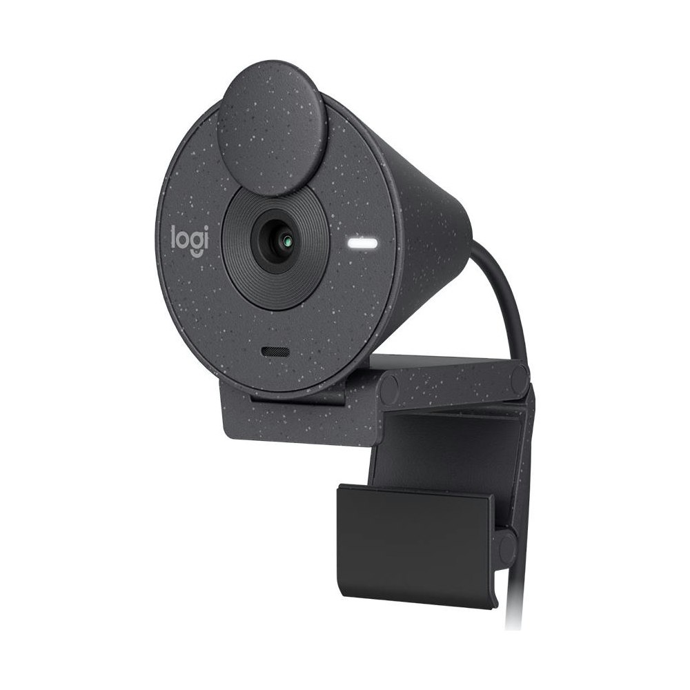 A large main feature product image of EX-DEMO Logitech Brio 300 Full HD Webcam - Graphite