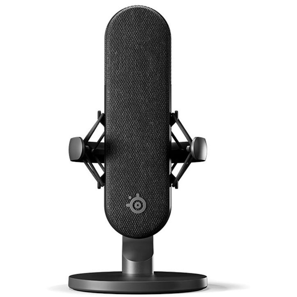 A large main feature product image of SteelSeries Alias Pro - USB-C Condenser Microphone with XLR Stream Mixer