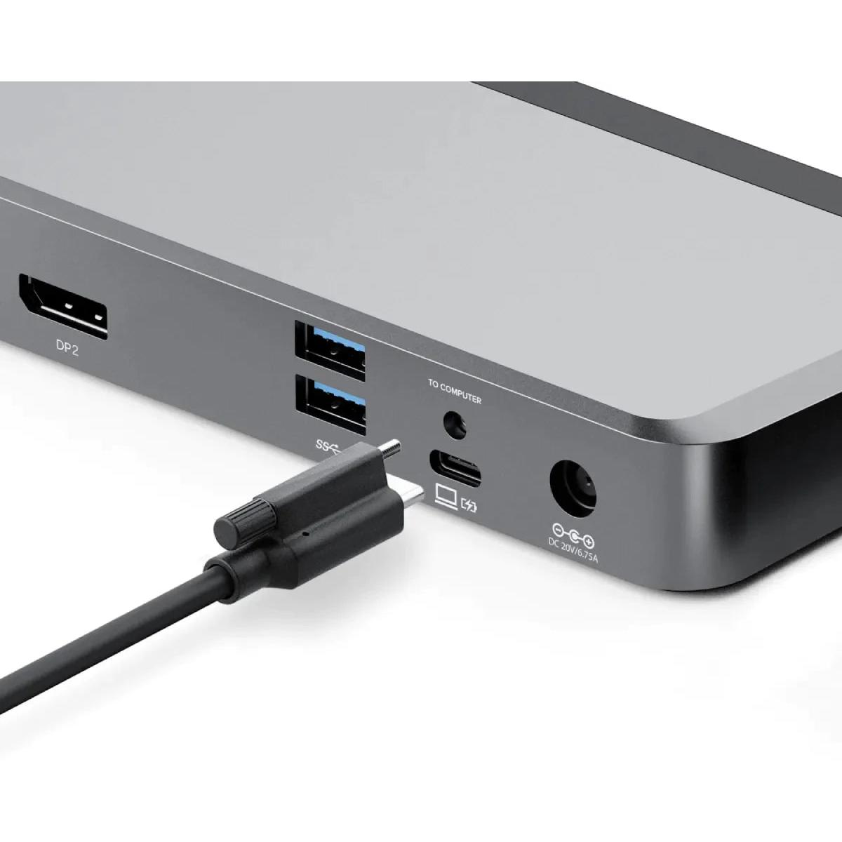 A large main feature product image of ALOGIC MX2 USB Type-C Dual Display DP Alt. Mode Docking Station - With 65W PD