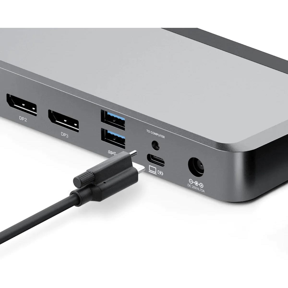 A large main feature product image of ALOGIC MX3 USB Type-C Triple Display DP Alt. Mode Docking Station - With 100W Power Delivery