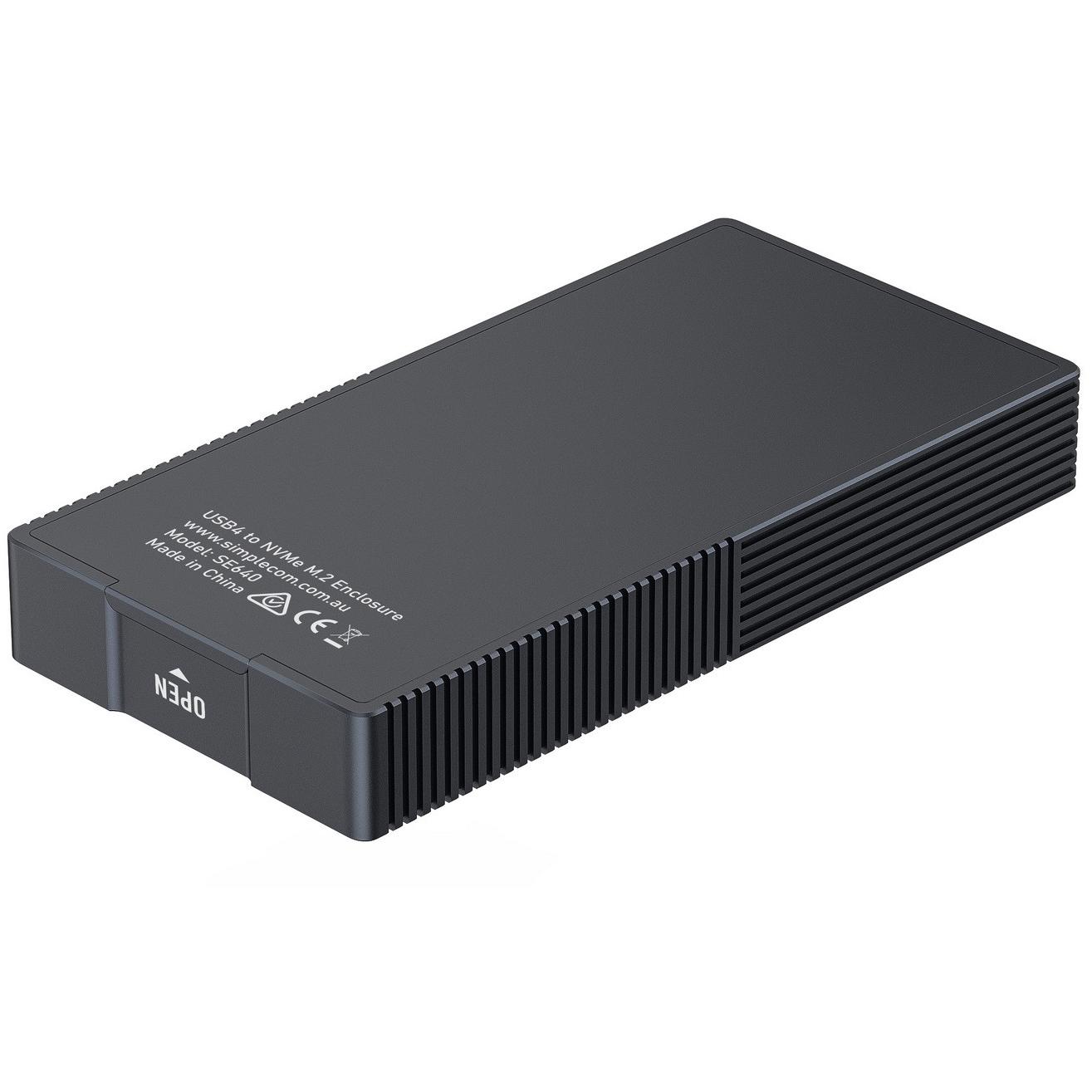 A large main feature product image of Simplecom SE640 USB4 to NVMe M.2 SSD USB Type-C Enclosure 40Gbps