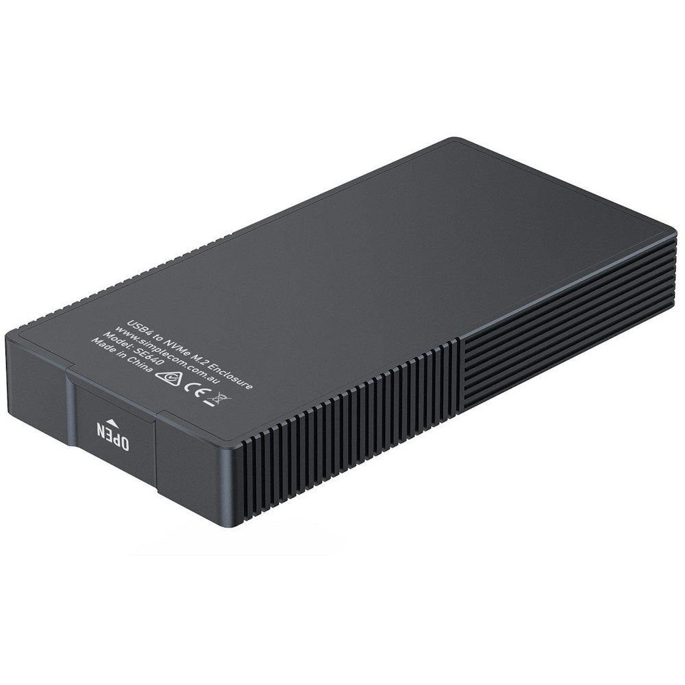 A large main feature product image of Simplecom SE640 USB4 to NVMe M.2 SSD USB-C Enclosure 40Gbps