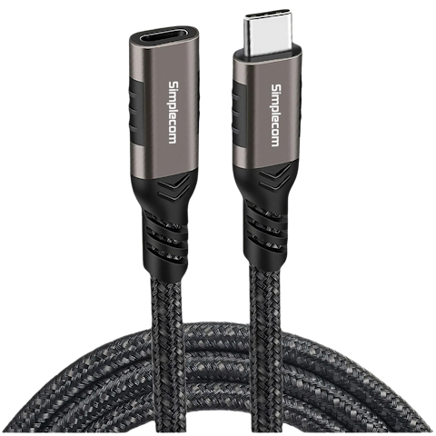 Simplecom CAU610 USB-C Male to Female Extension Cable USB 3.2 Gen2 PD 100W 20Gbps - 1m