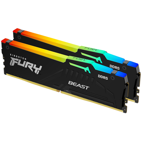 Kingston 64GB Kit (2x32GB) DDR5 Fury Beast EXPO/XMP RGB CL32 6400MHz