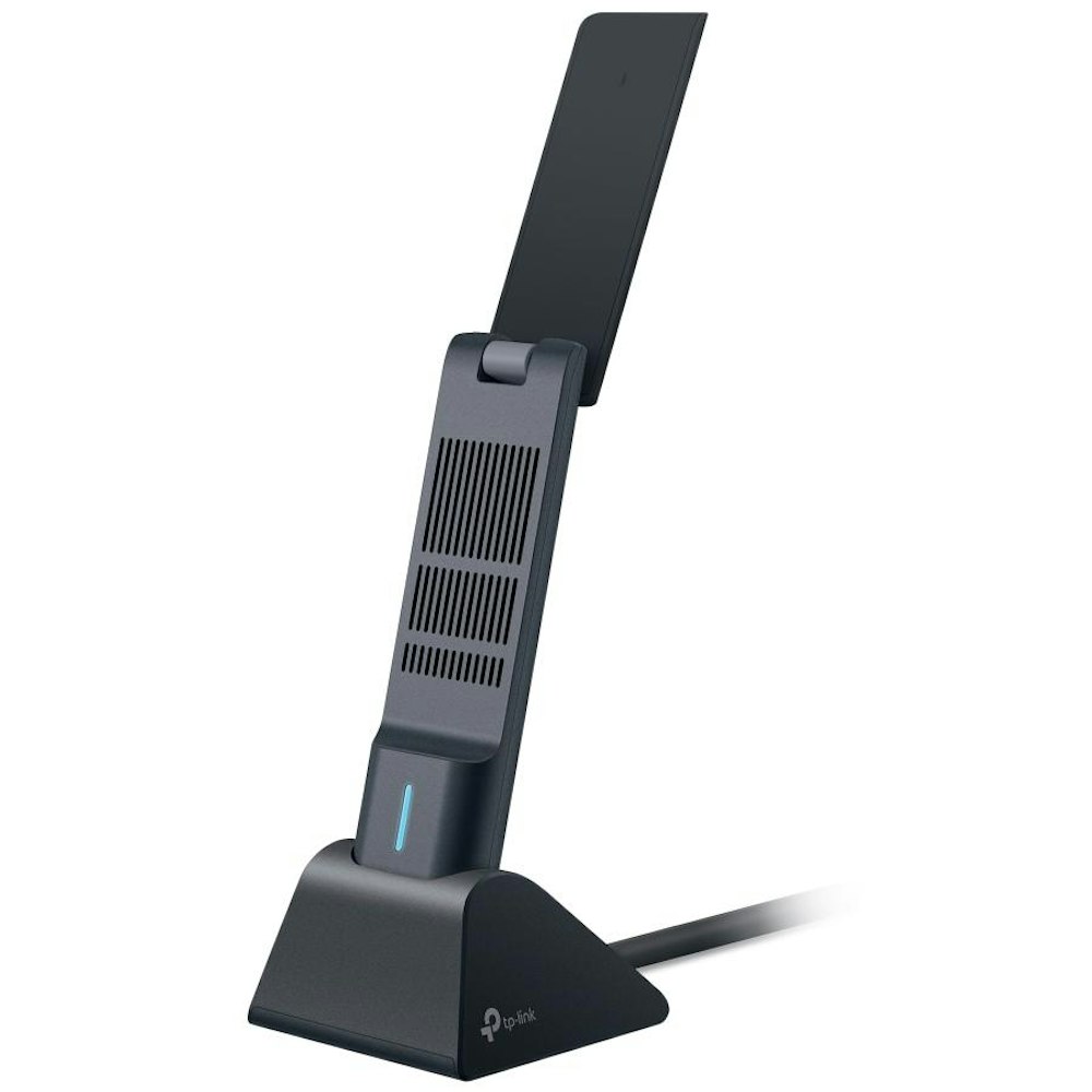 A large main feature product image of TP-Link Archer TXE70UH - AXE5400 High Gain Tri-Band Wi-Fi 6E USB Adapter