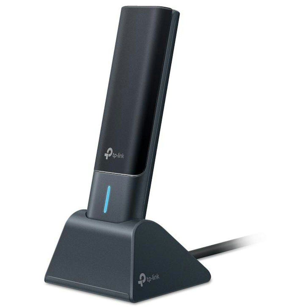 A large main feature product image of TP-Link Archer TXE70UH - AXE5400 High Gain Tri-Band Wi-Fi 6E USB Adapter