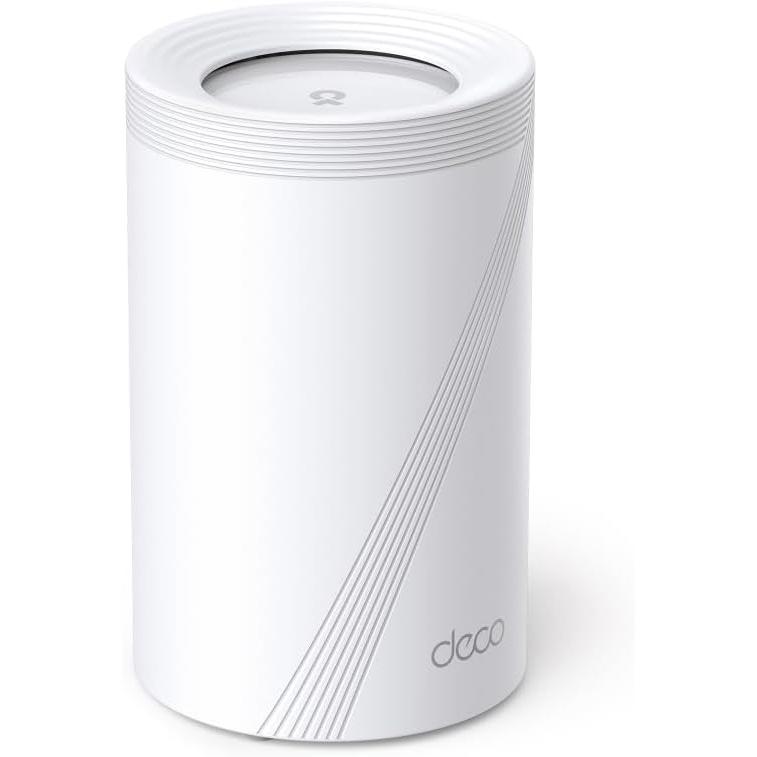 A large main feature product image of TP-Link Deco BE65 - BE11000 Wi-Fi 7 Tri-Band Mesh Unit (1 Pack)