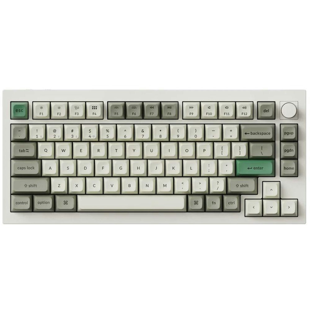 A large main feature product image of Keychron Q1 Max QMK/VIA Wireless Custom Mechanical Keyboard Shell White (Gateron Jupiter Brown Switch)