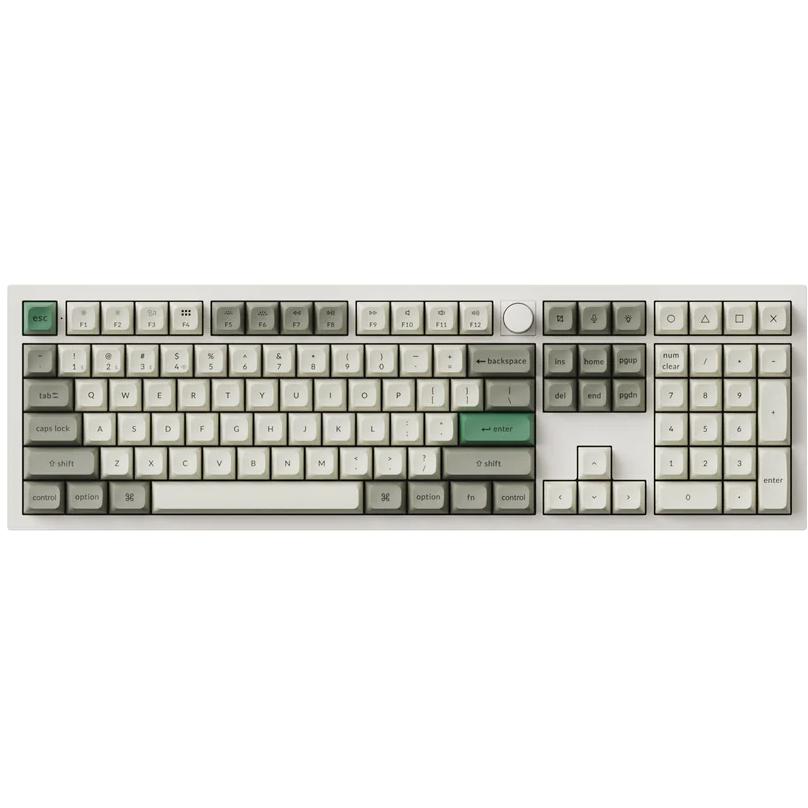 A large main feature product image of Keychron Q6 Max - Fullsize QMK/VIA Wireless Custom Mechanical Keyboard - White (Gateron Jupiter Brown Switch)