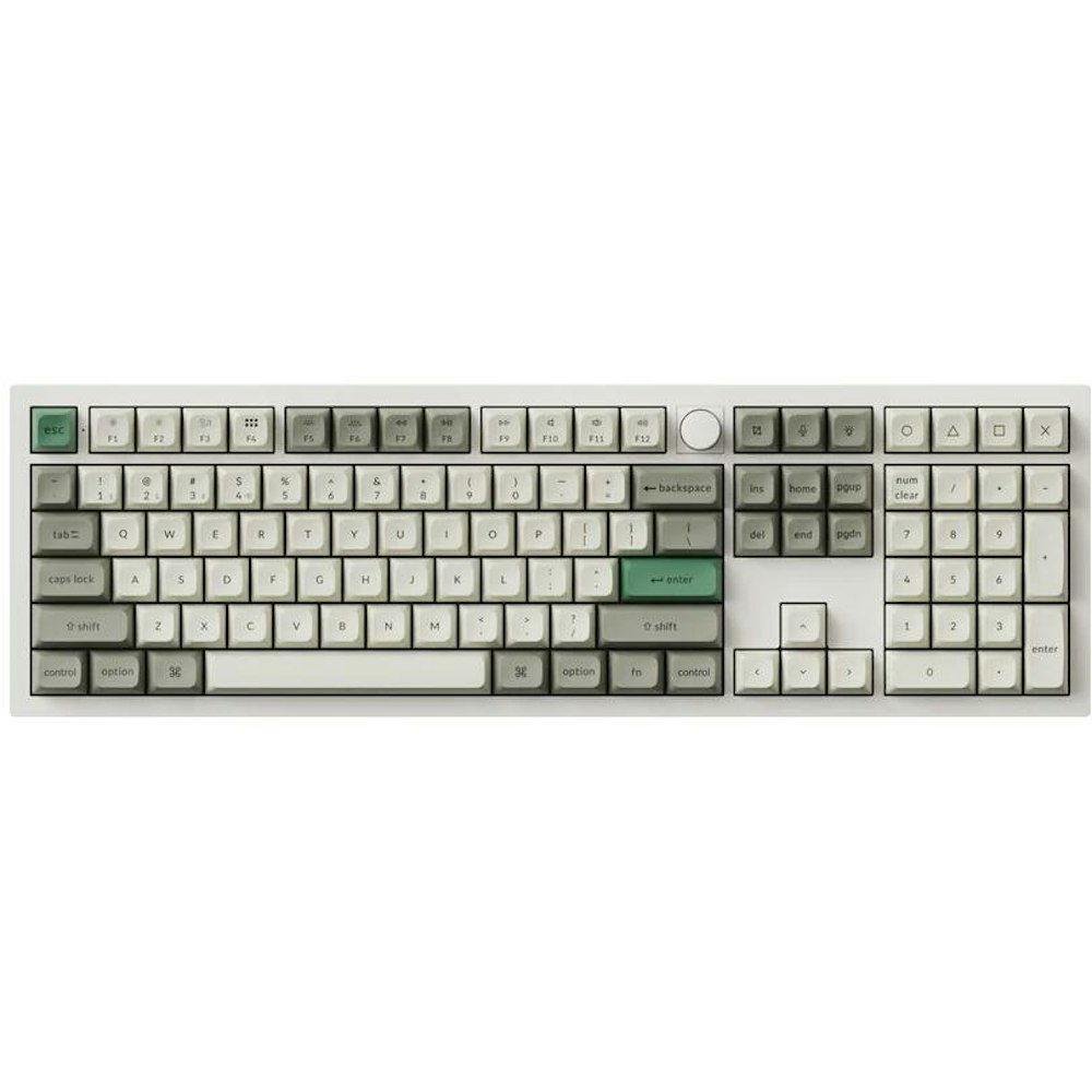 A large main feature product image of Keychron Q6 Max QMK/VIA Wireless Custom Mechanical Keyboard Shell White (Gateron Brown Switch)