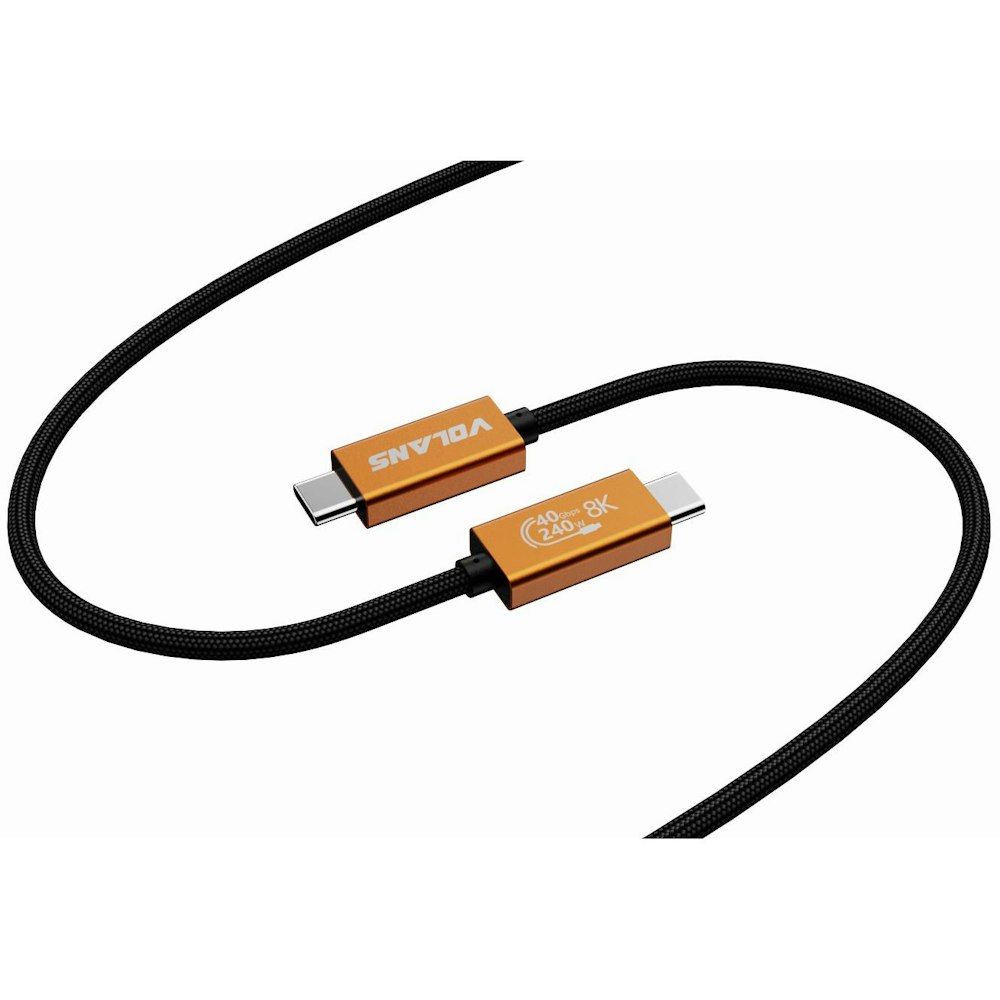 A large main feature product image of Volans USB4/TB4 Cable - 0.5M