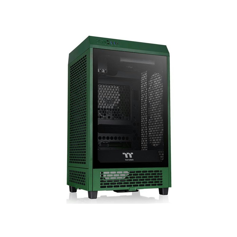 A large main feature product image of Thermaltake The Tower 200 TG - Case & LCD Screen Bundle (Racing Green)