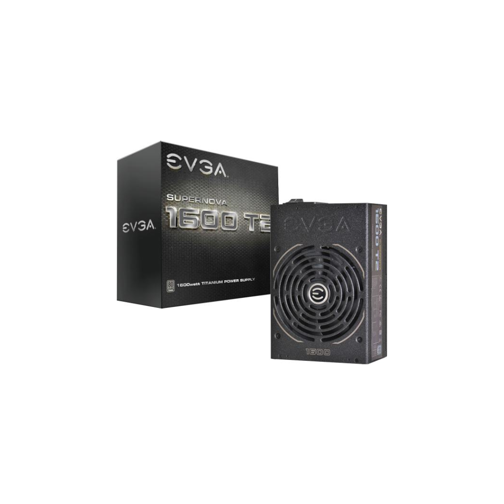 A large main feature product image of EX-DEMO EVGA SuperNOVA 1600 T2 1600W Titanium ATX Modular PSU