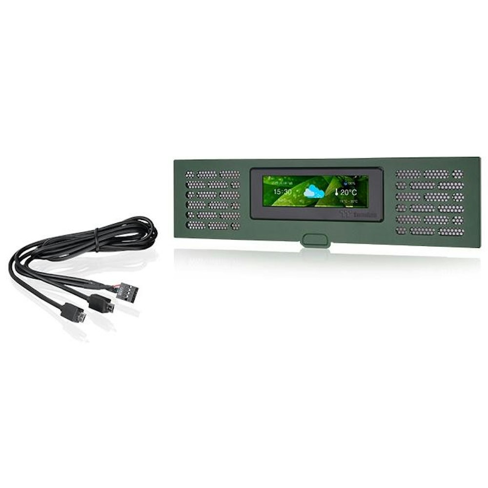 A large main feature product image of Thermaltake LCD Display Panel Kit for The Tower 200 (Racing Green)
