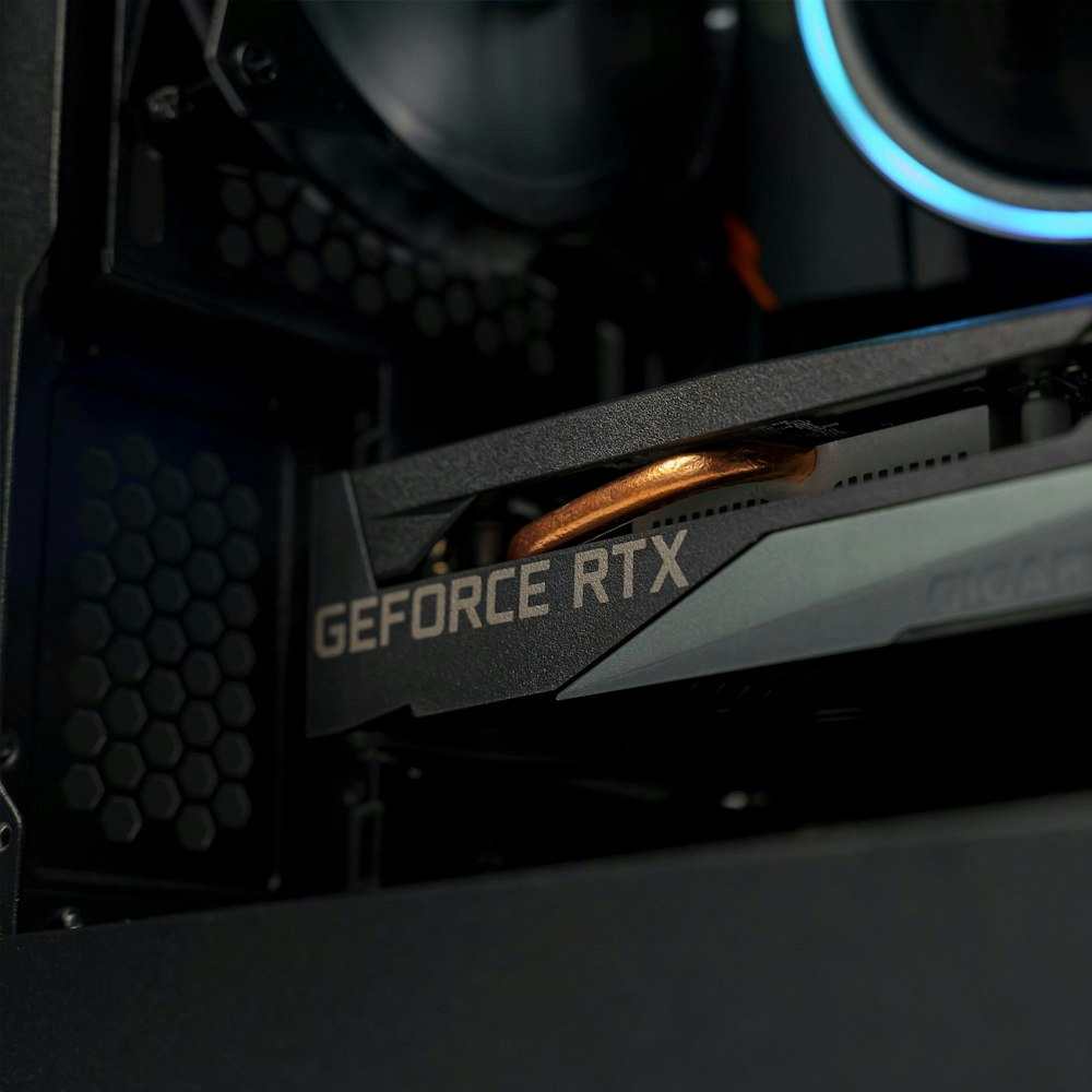 A large main feature product image of PLE Atomic RTX 4060 Prebuilt Ready To Go Gaming PC