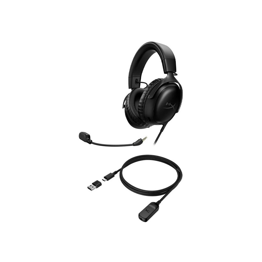 A large main feature product image of EX-DEMO HyperX Cloud III - Wired Gaming Headset (Black)