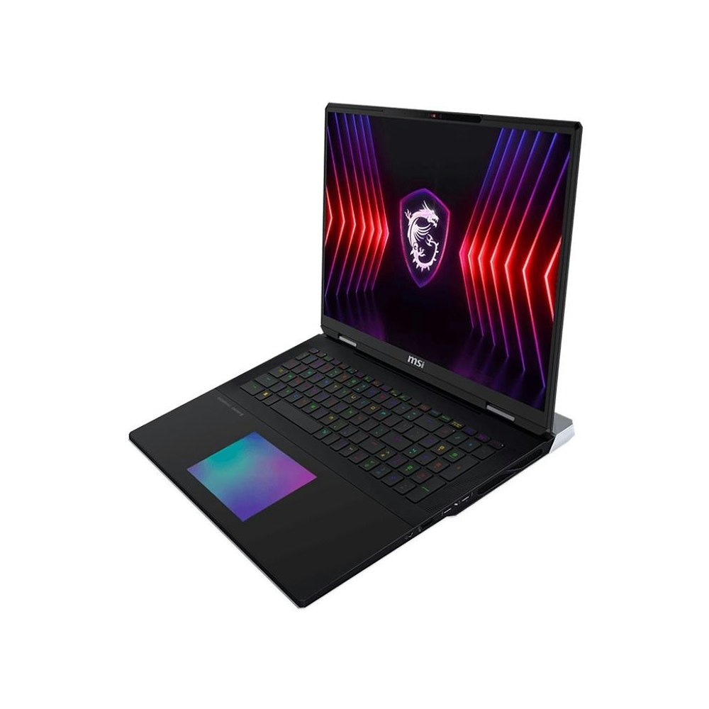 A large main feature product image of MSI Titan18 HX A14VIG-052AU 18" MiniLED 120Hz 14th Gen i9 14900HX RTX 4090 Win 11 Gaming Notebook