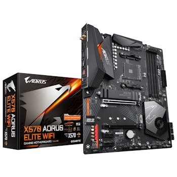Product image of EX-DEMO Gigabyte X570 AORUS ELITE WiFi AM4 ATX Desktop Motherboard - Click for product page of EX-DEMO Gigabyte X570 AORUS ELITE WiFi AM4 ATX Desktop Motherboard