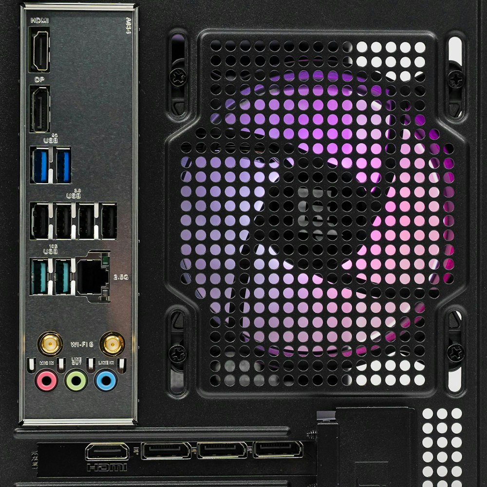 A large main feature product image of PLE Nebula RTX 4080 SUPER Prebuilt Ready To Go Gaming PC