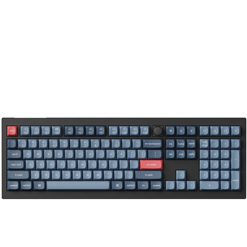 A large main feature product image of Keychron V6 Max - Fullsize QMK/VIA RGB Wireless Custom Mechanical Keyboard - Black (Gateron Jupiter Red Switch)
