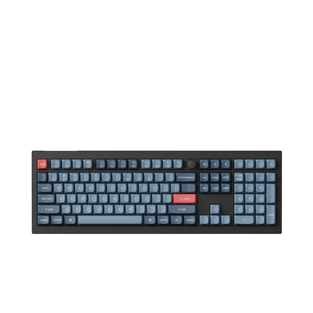A large main feature product image of Keychron V6 Max QMK/VIA Wireless Custom Mechanical Keyboard Carbon Black (Gateron Jupiter Red Switch)
