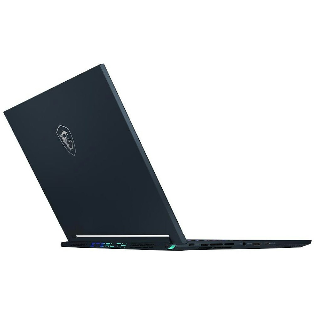 A large main feature product image of MSI Stealth 14 AI Studio (A1V) - 14" 120Hz OLED, Core Ultra 7, RTX 4060, 16GB/1TB - Win 11 Gaming Notebook (Blue)