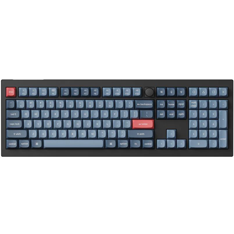 A large main feature product image of Keychron V6 Max - Fullsize QMK/VIA RGB Wireless Custom Mechanical Keyboard - Black (Gateron Jupiter Brown Switch)