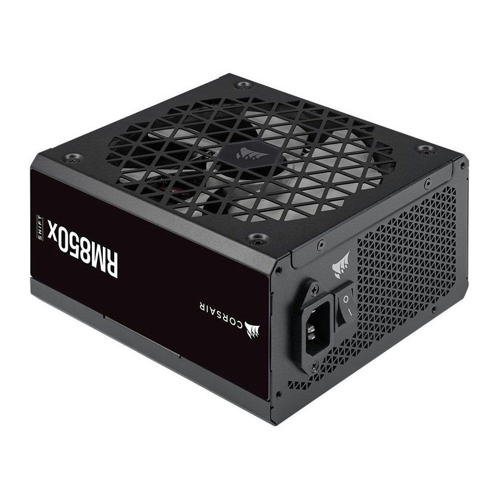 A large main feature product image of EX-DEMO Corsair RM850x Shift 850W Gold ATX Modular PSU