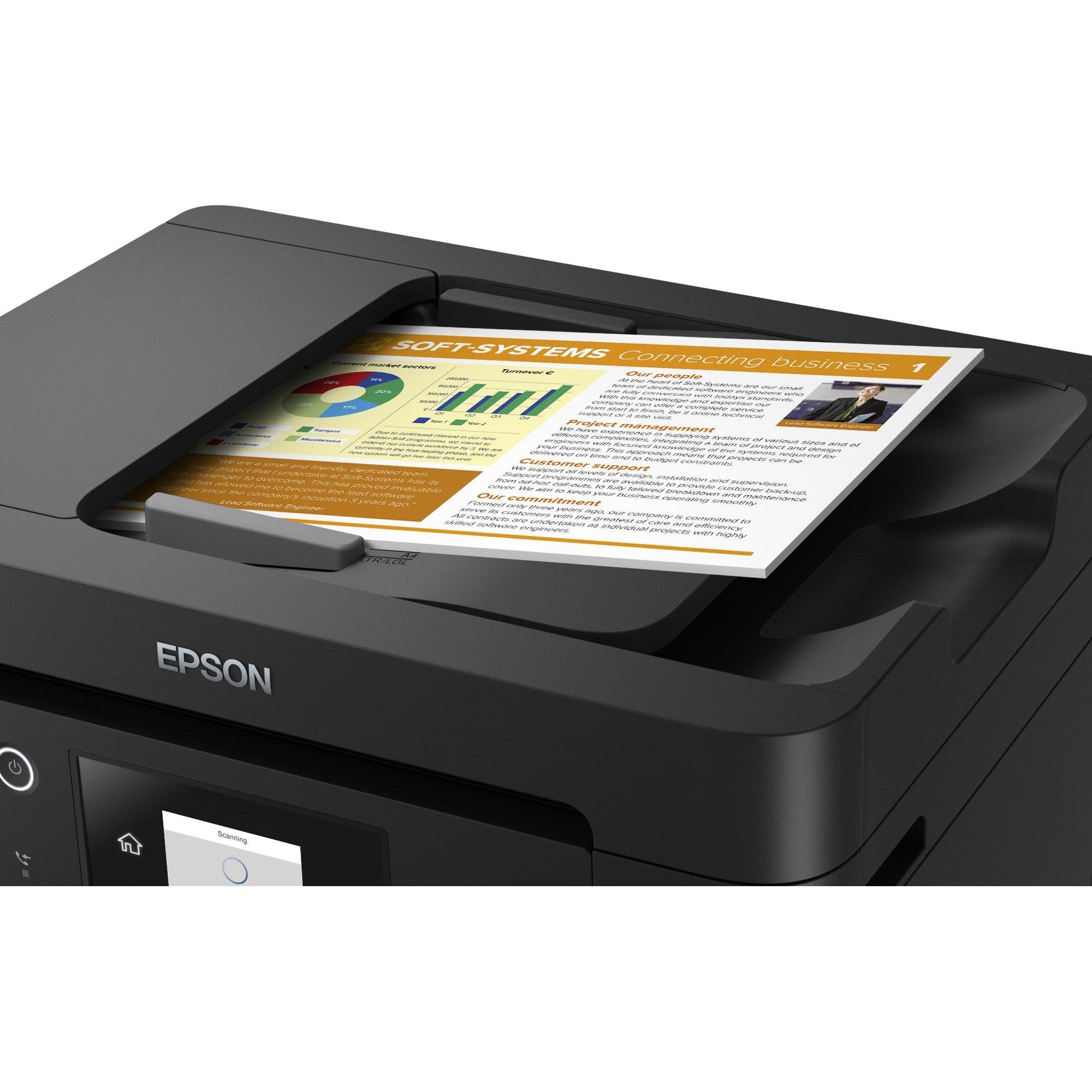 A large main feature product image of Epson WorkForce A4 Precision Core WF-3825 Multifunction Wireless Printer