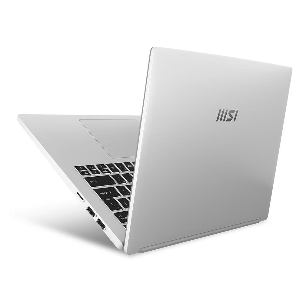 A large main feature product image of MSI Modern 14 C12MO-1028AU 14" 12th Gen i7 1255U Windows 11 Home Notebook- Urban Silver