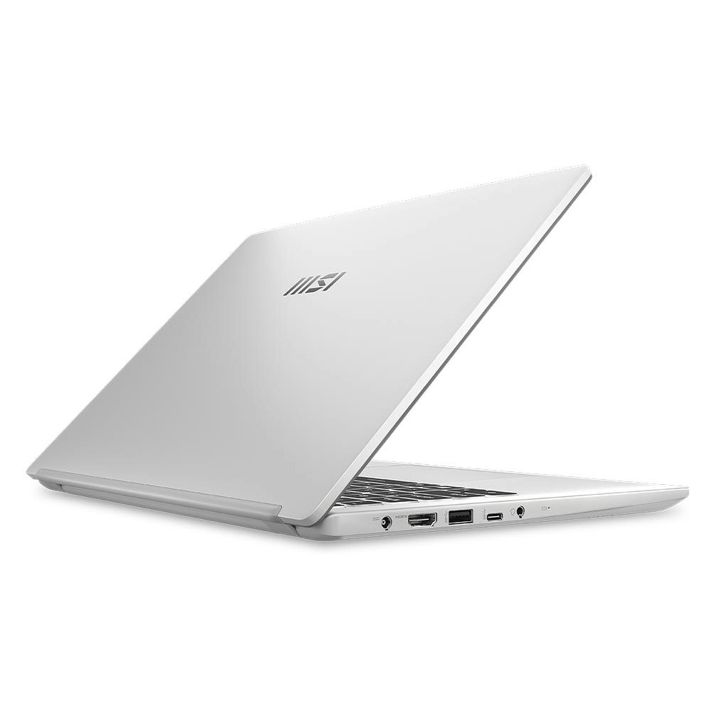 A large main feature product image of MSI Modern 14 C12MO-1028AU 14" 12th Gen i7 1255U Windows 11 Home Notebook- Urban Silver