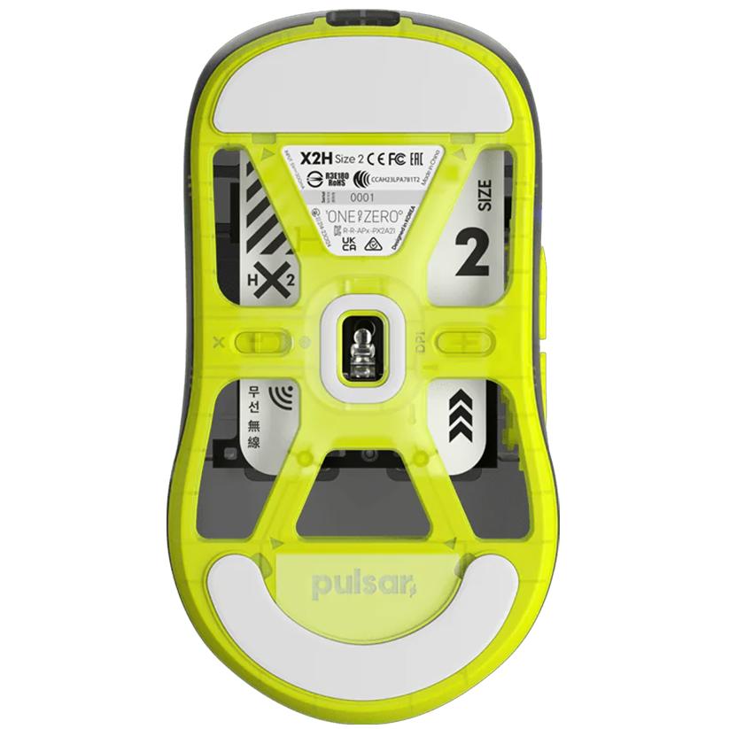 A large main feature product image of Pulsar X2H - 54g Lightweight Wireless Gaming Mouse (Acid Rewind Limited Edition)