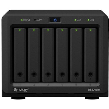 Product image of Synology DiskStation DS620slim Dual-Core 6 Bay 2.5" HDD NAS - Click for product page of Synology DiskStation DS620slim Dual-Core 6 Bay 2.5" HDD NAS