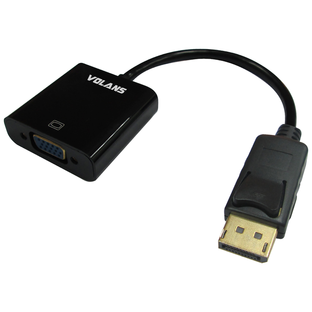 A large main feature product image of EX-DEMO Volans DisplayPort to VGA Male to Female Converter