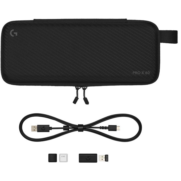 A large main feature product image of Logitech G PRO X 60 LIGHTSPEED - Compact Wireless Mechanical Keyboard (Magenta)