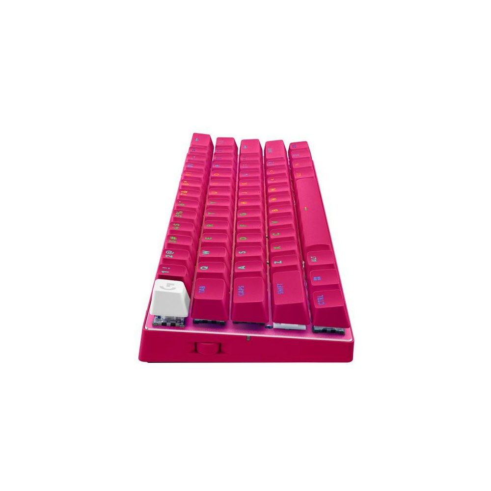 A large main feature product image of Logitech Pro X 60 LIGHTSPEED - Compact Wireless Mechanical Keyboard (Magenta)