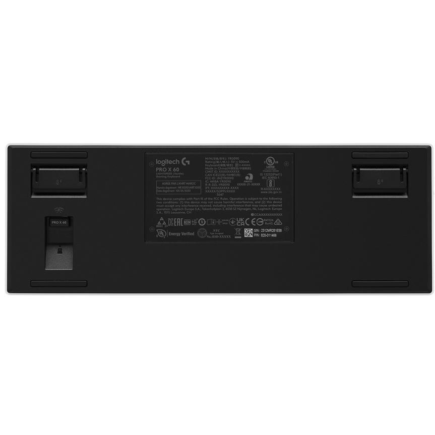 A large main feature product image of Logitech G PRO X 60 LIGHTSPEED - Compact Wireless Mechanical Keyboard (White)