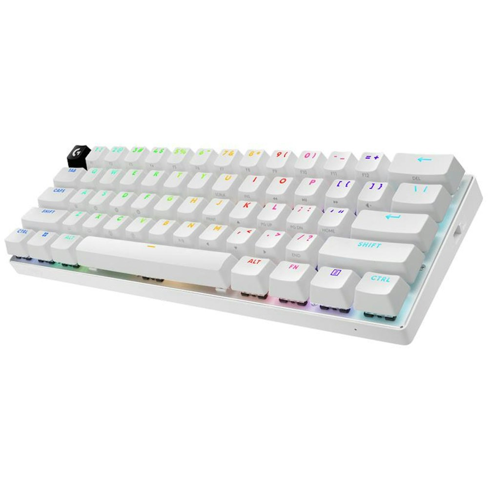 A large main feature product image of Logitech Pro X 60 LIGHTSPEED - Compact Wireless Mechanical Keyboard (White)
