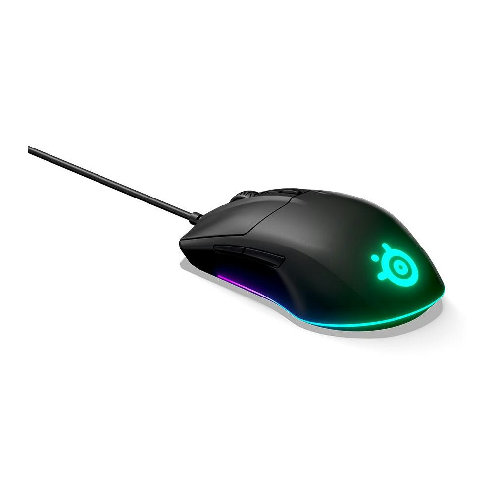 A large main feature product image of SteelSeries Rival 3 - Wired Gaming Mouse