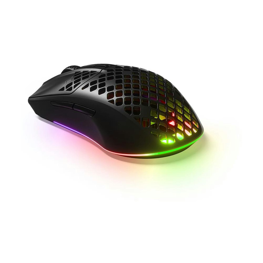 A large main feature product image of SteelSeries Aerox 3 Wireless 2022 - Ultra Lightweight Gaming Mouse