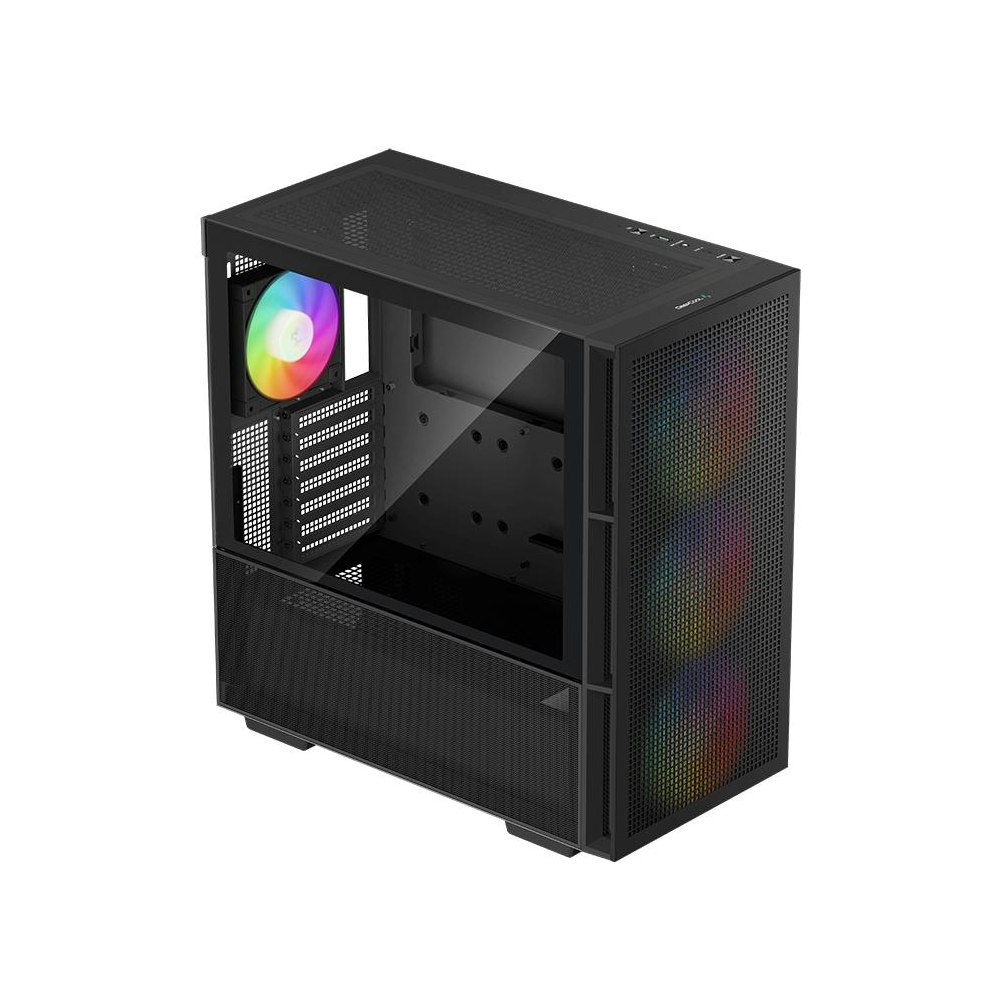 A large main feature product image of DeepCool CH560 Tempered Glass Mid Tower Case (Black)