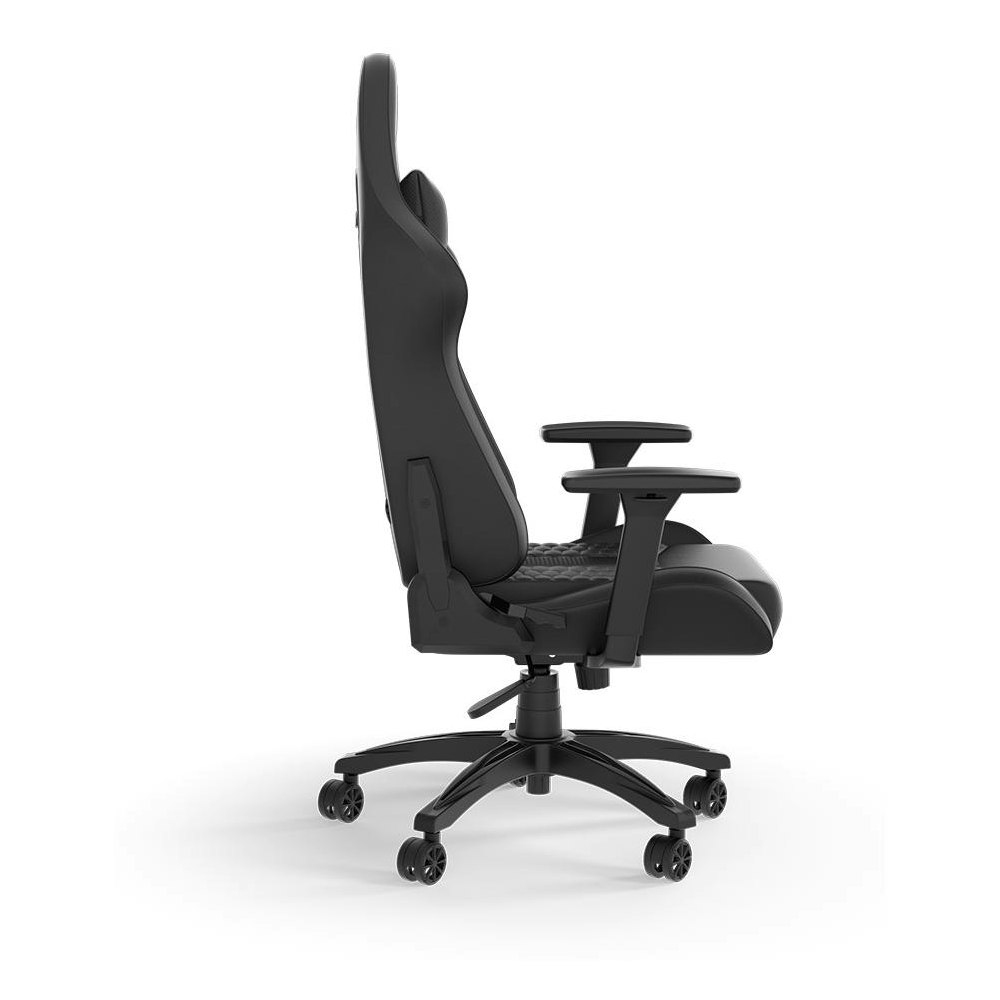 A large main feature product image of EX-DEMO Corsair TC100 RELAXED Gaming Chair - Leatherette Black/Black