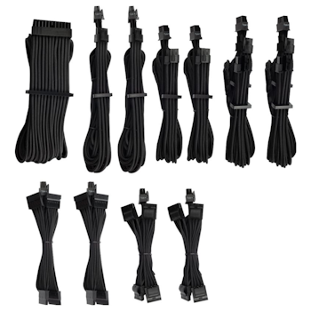 Product image of EX-DEMO Corsair Premium Individually Sleeved Pro Cables Kit Type 4 Gen 4 - Black - Click for product page of EX-DEMO Corsair Premium Individually Sleeved Pro Cables Kit Type 4 Gen 4 - Black