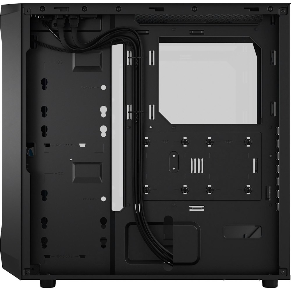 A large main feature product image of EX-DEMO Fractal Design Focus 2 RGB TG Clear Tint Mid Tower Case - Black