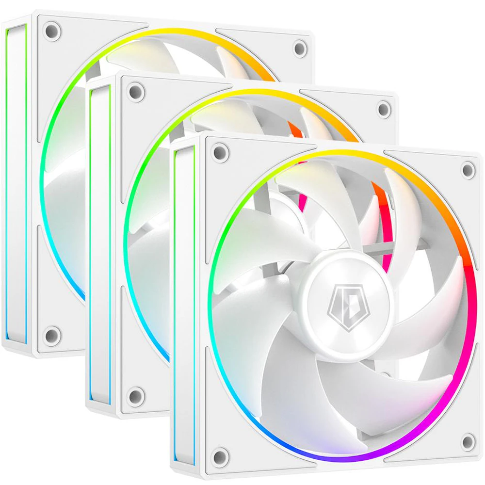 ID-COOLING AF Series 120mm ARGB Performance PWM Fan 3-Pack (White)