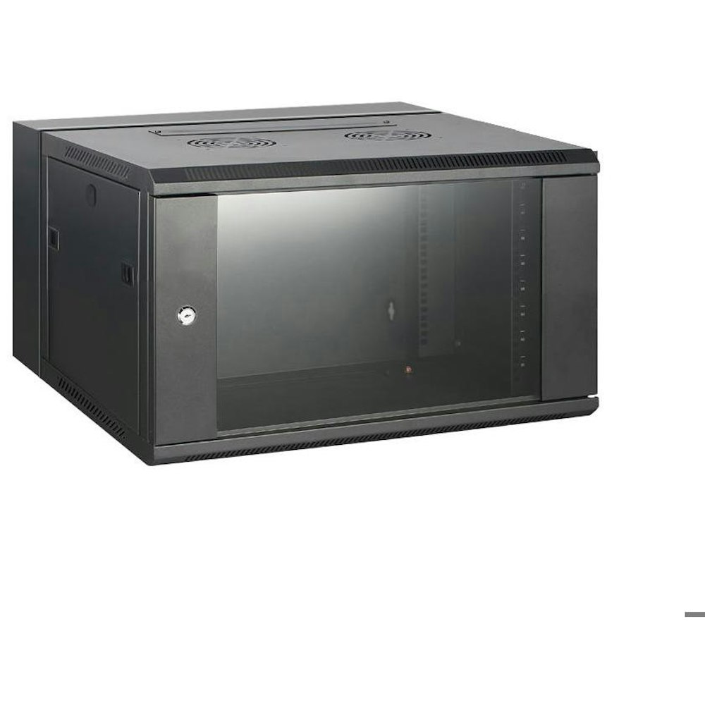 A large main feature product image of Hypertec Swing Frame Enclosed 6RU (600W X 600D X 370H) Server Cabinet 