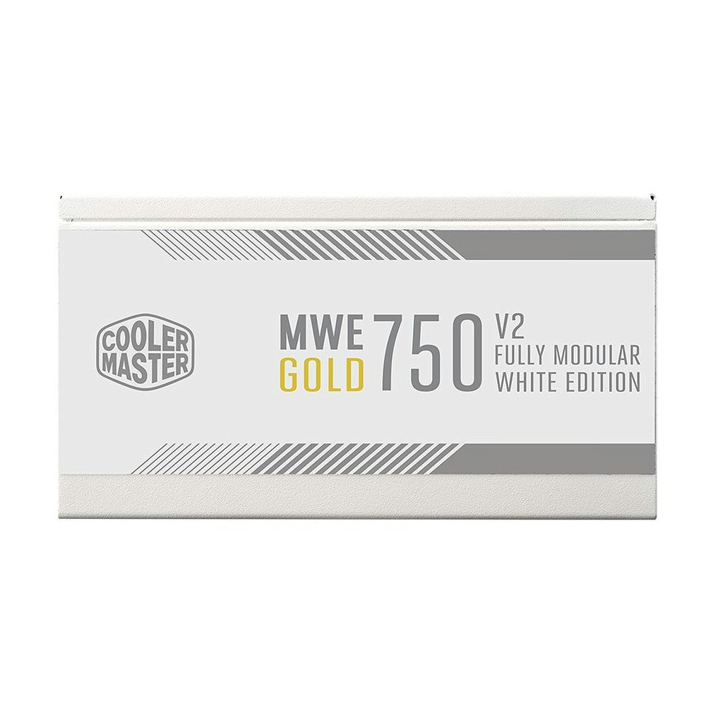 A large main feature product image of Cooler Master MWE Gold V2 750W ATX 3.1 Modular PSU (White)
