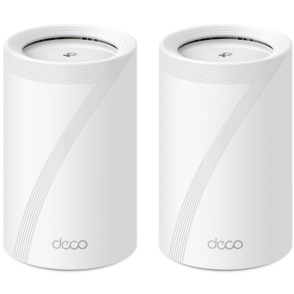 A large main feature product image of TP-Link Deco BE65 - BE11000 Wi-Fi 7 Tri-Band Mesh System (2 Pack)